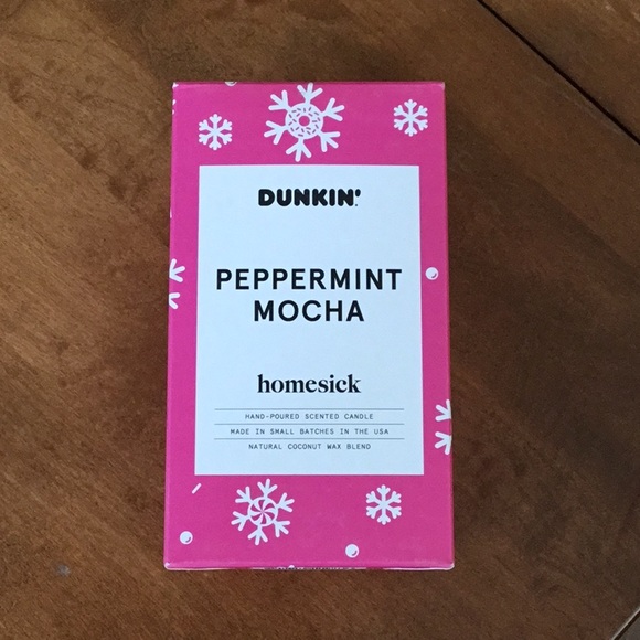 Homesick Dunkin Donuts collaboration peppermint mocha candle NIB